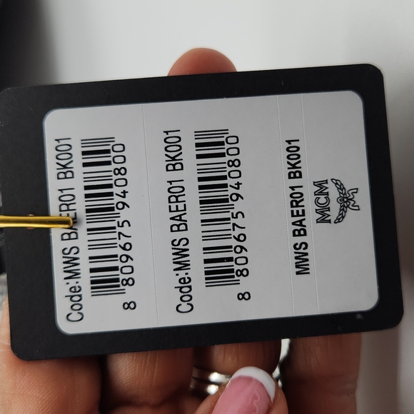 New MCM Aren Shoulder Bag in Visetos Black Sz Mini - Picture 15 of 15